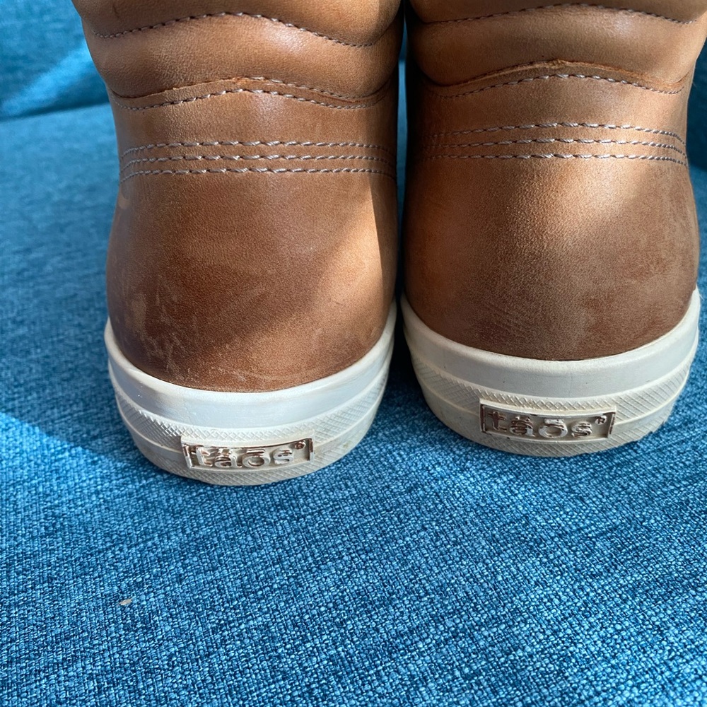 Taos Caramel High-Top Lace up Leather Sneakers - Picture 4 of 8